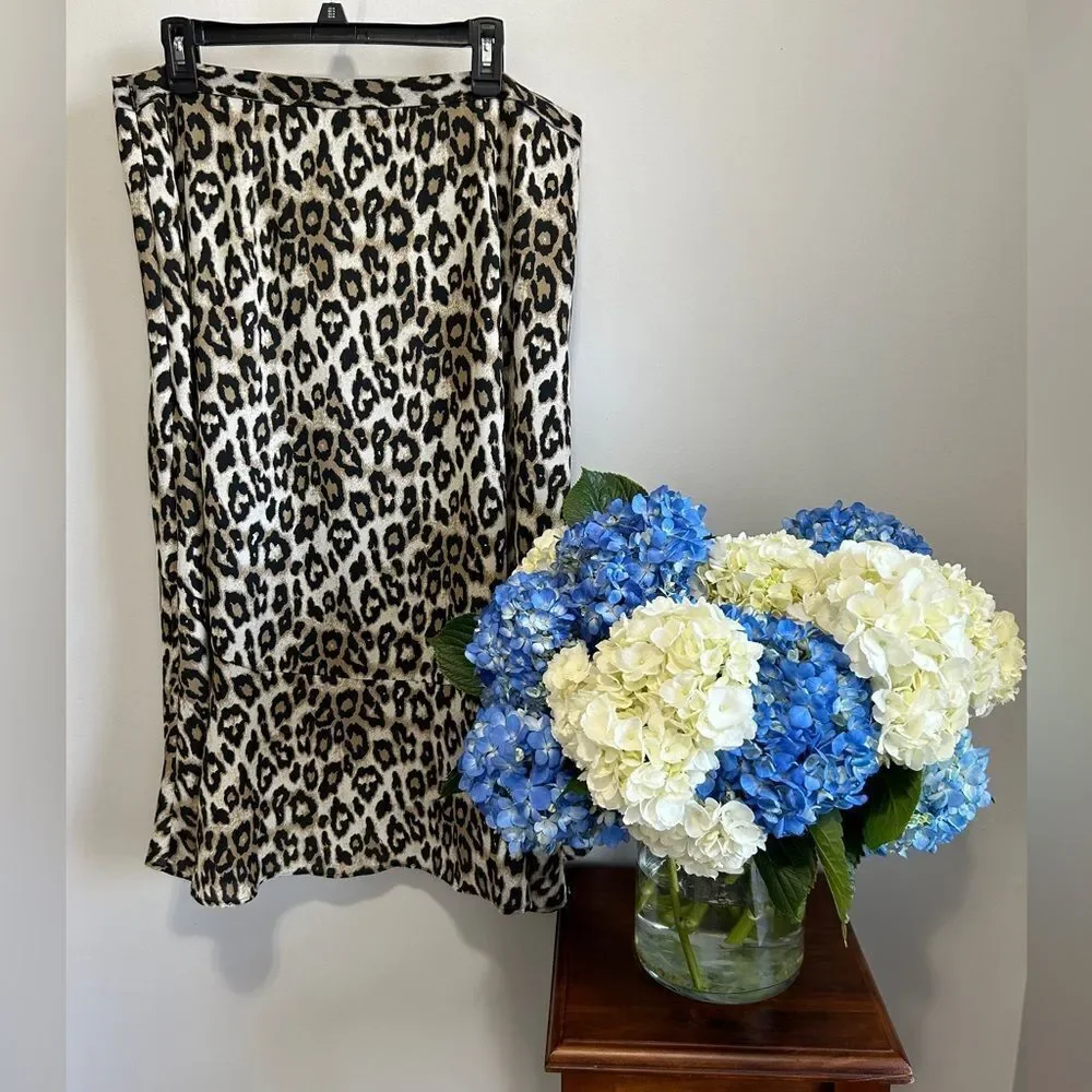 Banana Republic Animal Print Hi-lo Skirt